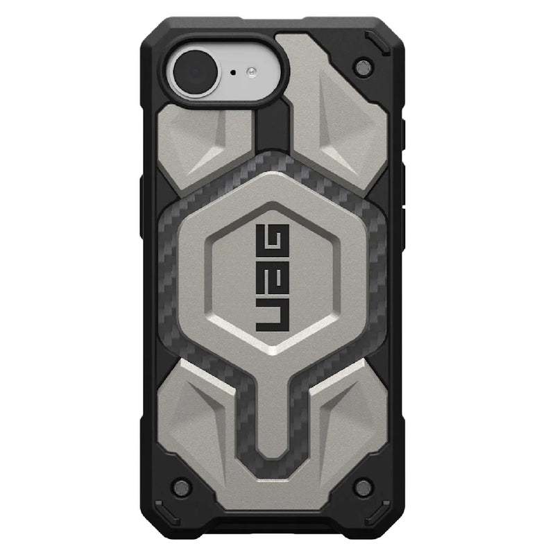 UAG Monarch Pro MagSafe iPhone 16E (6.1') Rugged Case-Titanium (114497113636), 25ft. Drop Protection, Drop+ 5X MilitaryTest Standard,10 Years Warranty