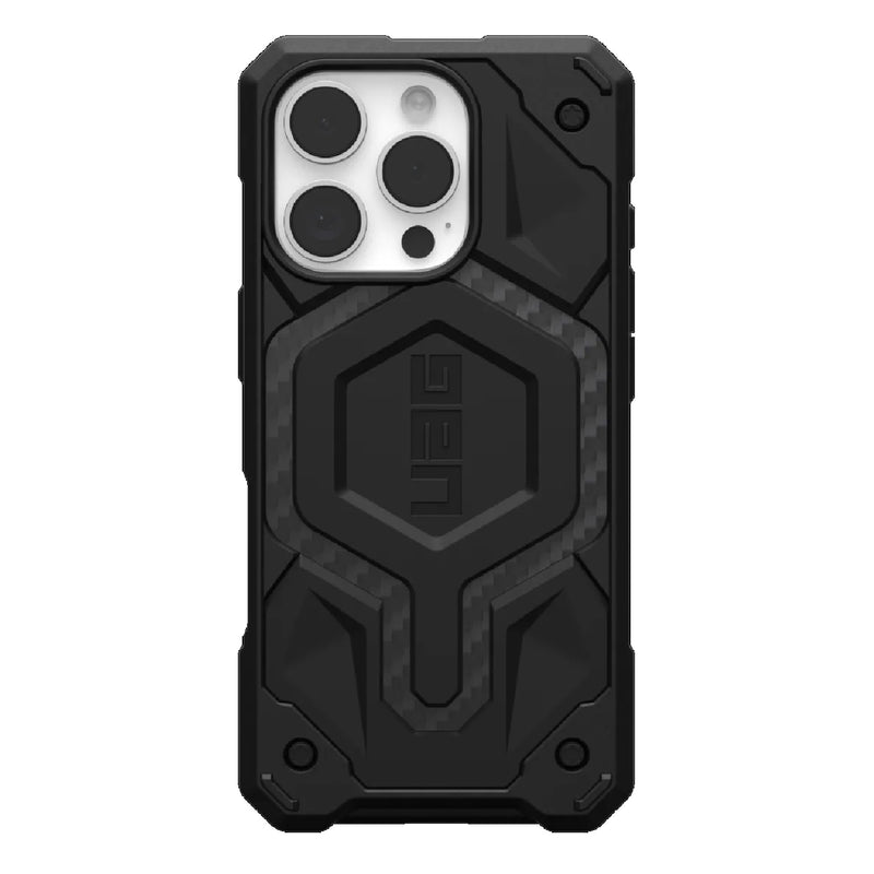 UAG Monarch Pro MagSafe Apple iPhone 16 Pro (6.3') Rugged Case - Carbon Fiber (114456114242), 25ft. Drop Protection (7.6M), 10