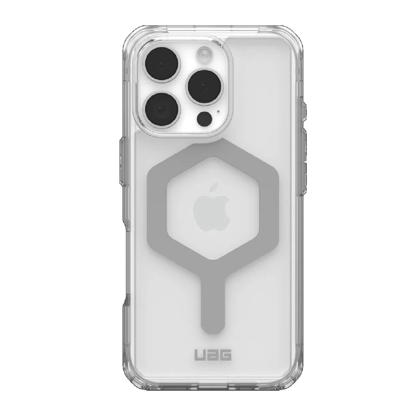 UAG Plyo MagSafe Apple iPhone 16 Pro (6.3') Rugged Case - Ice/Silver (114480114333), 16ft. Drop Protection (4.8M), Armored Shell, 10