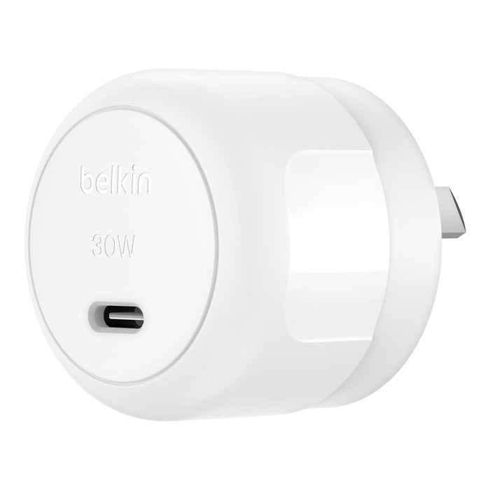 Belkin BoostCharge Compact 30W USB-C (PD 3.1) Wall Charger - White (WCA008auWH), Best for iPhone & Samsung, $2,500 CEW , 2