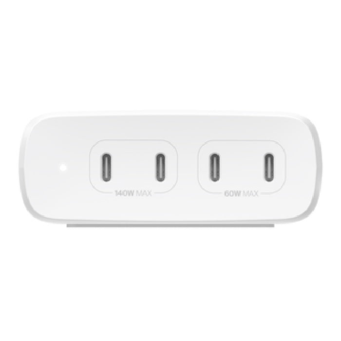 Belkin BoostCharge Pro 200W USB-C (PD 3.0) 4-Port GaN Wall Charger - White (WCH015AUWH), 140W Max Single Port, CEW $2500, 2 Year