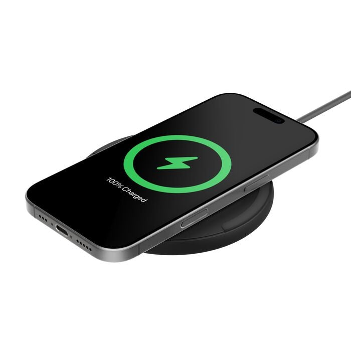 Belkin BoostCharge Wireless Charging Pad + USB-C to USB-C Cable (1.5M) - Black (WIA012fqBK), 15W, LED Indicator, Apple iPhone,Samsung.2 Years Warranty
