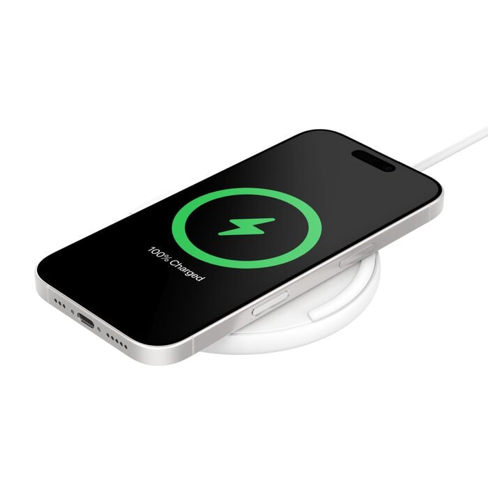Belkin BoostCharge Wireless Charging Pad (15W) + USB-C to USB-C Cable (1.5M) - White (WIA012fqWH), LED Indicator, $2500 CEW, 2