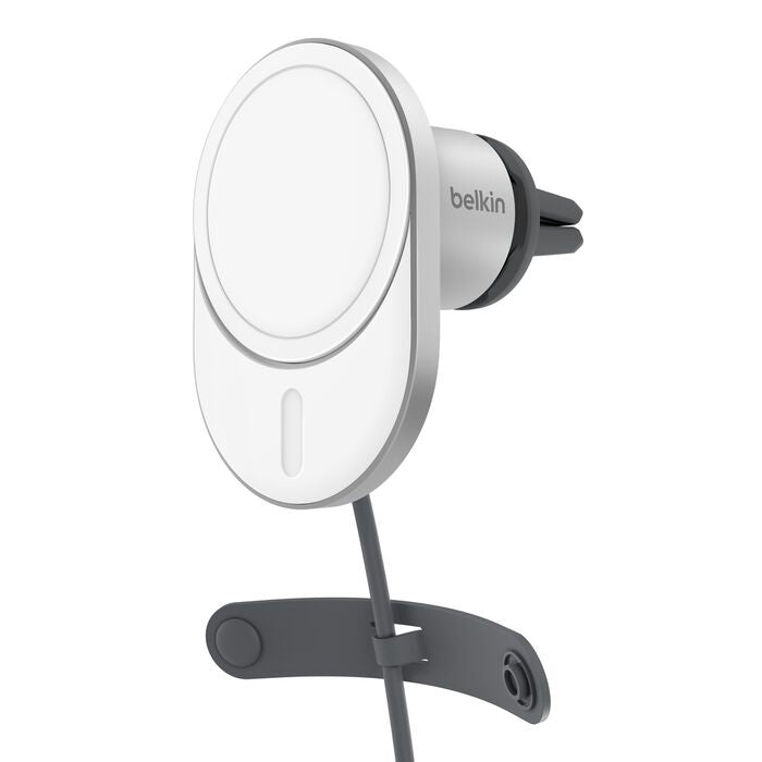 Belkin BoostCharge Pro Magnetic Qi2 Wireless Car Charger + 20W Car PSU +USB-C Cable (1.2M) - White (WIC008btGR-V2), 15W, Apple iPhone,2