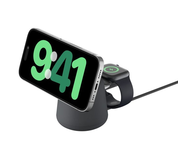 Belkin BoostCharge Pro 2-in-1 Wireless Qi2 Charging Dock + 30W USB-C PSU + USB-C Cable (1.5M) - Black (WIZ027auH36), 15W, CEW $2500, 2