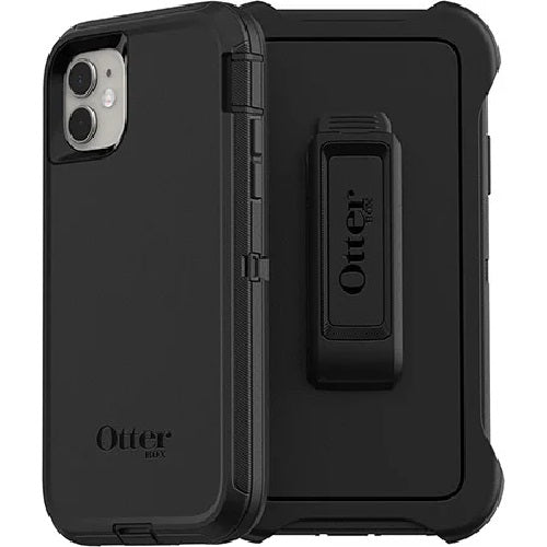 OtterBox Defender Apple iPhone 11 Case Black - (77-62457), DROP+ 4X Military Standard, Multi-Layer, Included Holster, Rugged, 7 Years