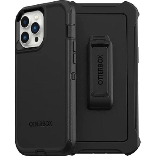 EOL OtterBox Defender Apple iPhone 13 Pro Max / iPhone 12 Pro Max Case Black - (77-83430), DROP+ 4X Military Standard, Included Holster
