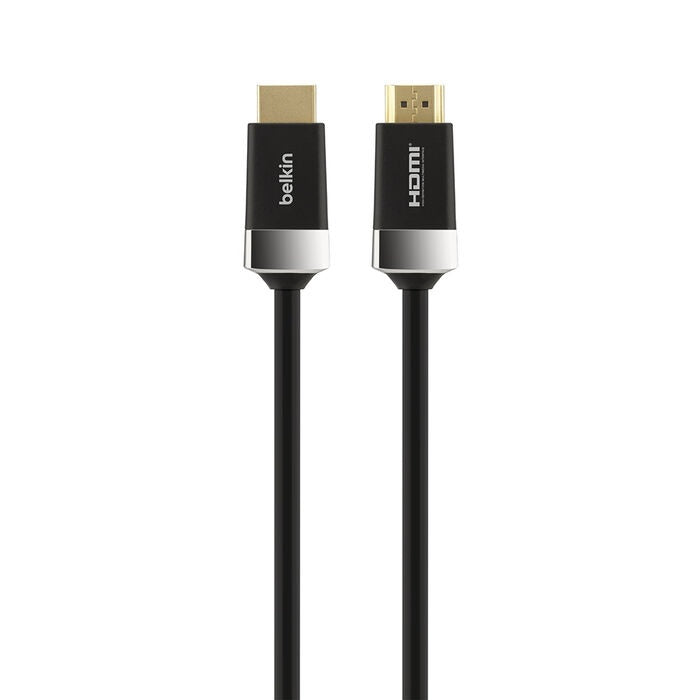 Belkin Advanced Series High Speed 4K HDMI Cable with Ethernet (2M) - Black(AV10050bt2M), Ultra HD 4K @ 60Hz + HDR, 18Gbps Bandwidth,2