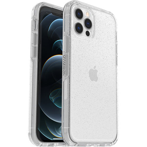 OtterBox Symmetry Clear Apple iPhone 12 / iPhone 12 Pro Case Stardust(Clear Glitter) - (77-65423), DROP+ 3X Military Standard, 7 Years