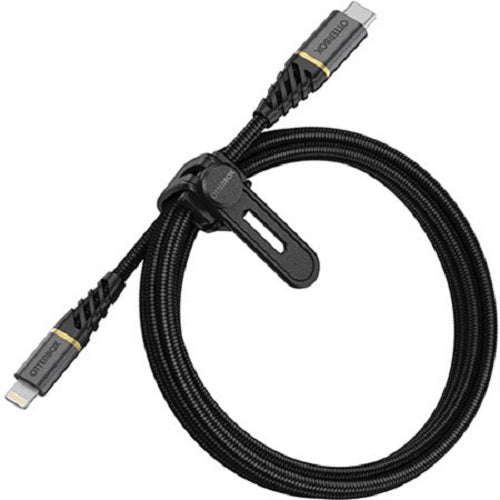 EOL OtterBox Lightning to USB-C Fast Charge Premium Cable (1M) - Black (78-52654),3 AMPS (60W),MFi/USB PD,10K Bend/Flex, 2 Years
