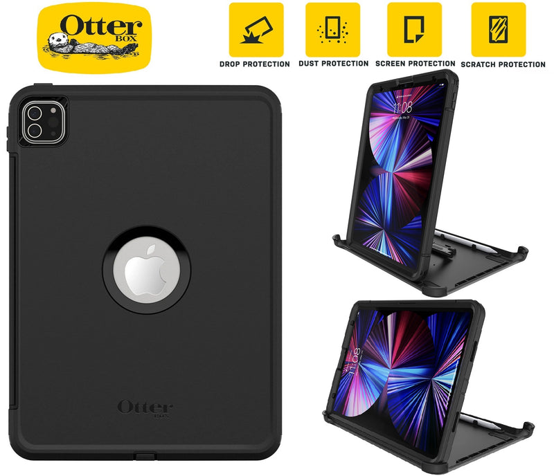 OtterBox Defender Apple iPad Pro (11') (4th/3rd/2nd/1st Gen) Case Black - (77-82261), DROP+ 2X Military Standard, 7 Years