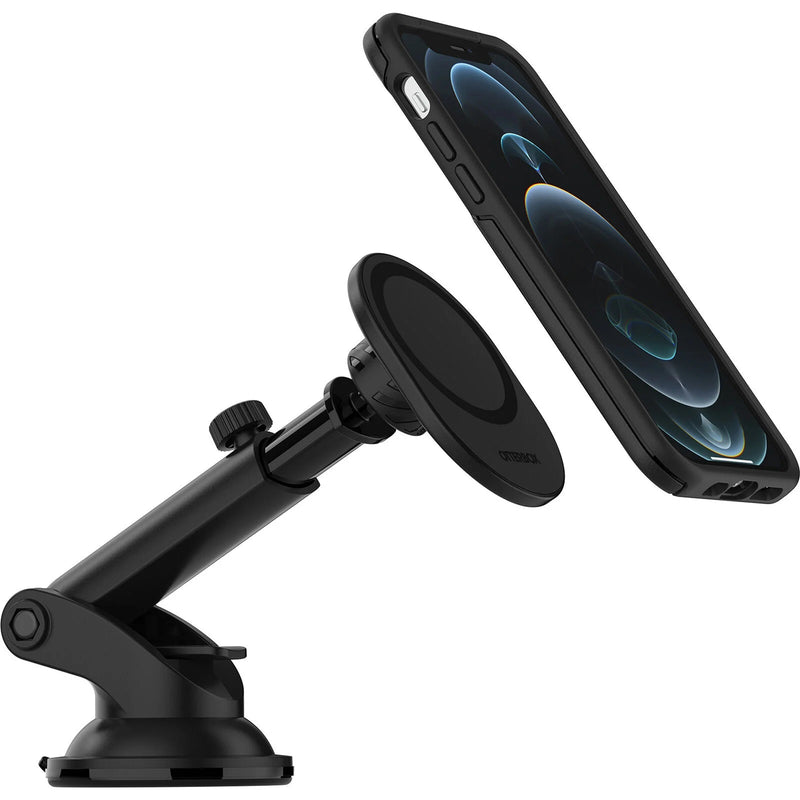 OtterBox Car Dash & Windshield Mount for MagSafe Black-(78-80446),Adjustable Mount,Strong Magnetic Alignment,Holds phone Securely, 2