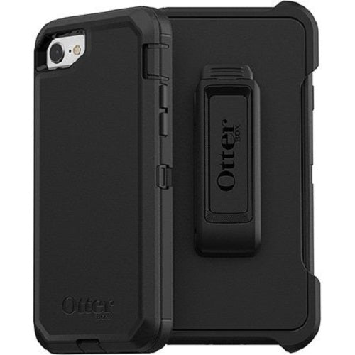 OtterBox Defender Apple iPhone SE (3rd & 2nd Gen) and iPhone 8/7 Case Black-(77-56603), DROP+ 4X Military Standard, Included Holster, 7