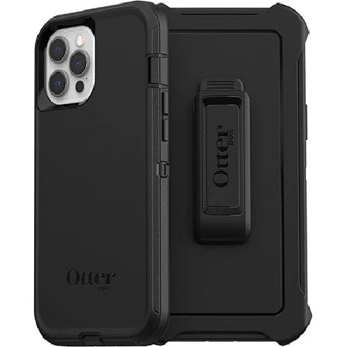 OtterBox Defender Apple iPhone 12 Pro Max Case Black - (77-65449), DROP+ 4X Military Standard, Multi-Layer, Included Holster, 7 Years