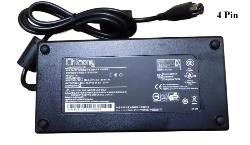 AC ADAPTER 230W 19.5V 11.8A - 4PIN ROUND CONNECTOR