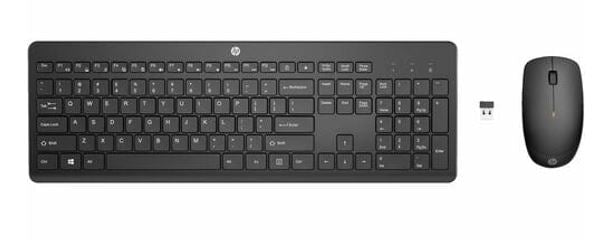 HP 235 USB Wireless Keyboard & Mouse Combo Reduced-sized & Low-Profile Quiet Keys Easy Cleaning Plug & Play for Notebook Desktop PC MAC ~1Y4D0AA
