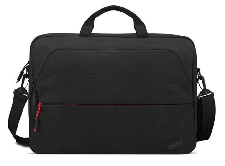 LENOVO Essentials 16' Toploader Bag Notebook Case - Classic Black Nylon Exterior, Dedicated Padded PC Pocket fits 13.3' 14' 15.6' 16' Laptop