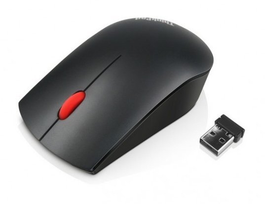 LENOVO Essentials Compact Wireless Mouse - 2.4 GHz Wireless via Nano USB, 1000 DPI, Optical sensor, Supported PC with USB port, 1 Year