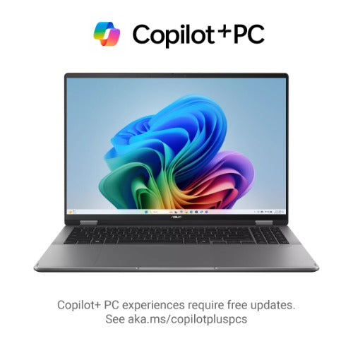 ASUS VivoBook 16 Flip 16' Notebook Intel Core Ultra 7 258V DDR5X 32GB 1TB SSD Grey Win 11 Pro Copilot+ PC 1Y