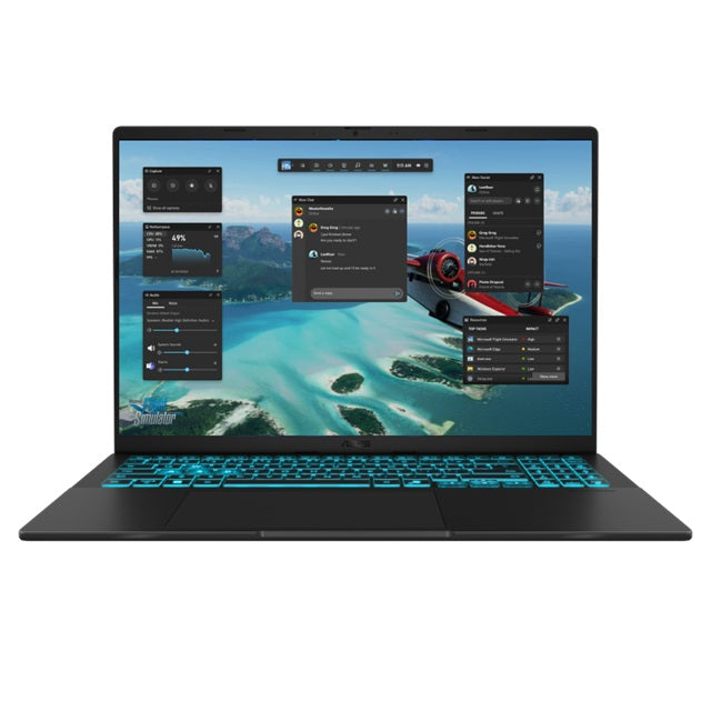 ASUS VivoBook V16 16' WUXGA Notebook Intel Core 7 240H DDR5 32GB 1TB SSD RTX 5060 8GB GDDR7 Black Win 11 Pro 1.95kg 1Y