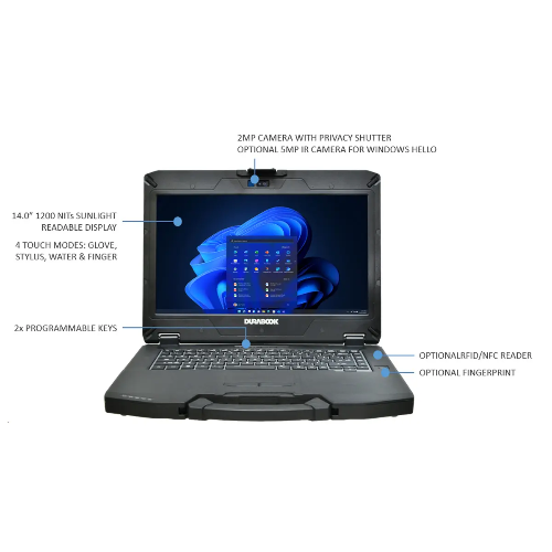 DURABOOK S14I, 14' FHD, IntelÂ® Coreâ„¢ Ultra 5 125U, Windows 11, 16GB RAM, 512GB PCIe SSD,Wi-Fi 7, Bluetooth v5.4, 2MP Front Camera, 3 year
