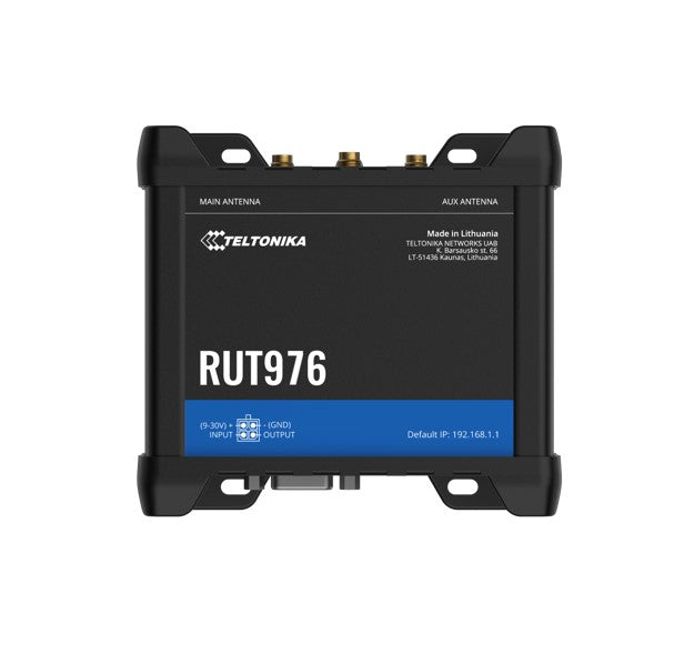 Teltonika RUT976 Redcap 5G Router, Dual-SIM, WAN Failover with 4x Ethernet Ports, Backward Compatible with 4G LTE Cat 4, 2-Year   , PSU included