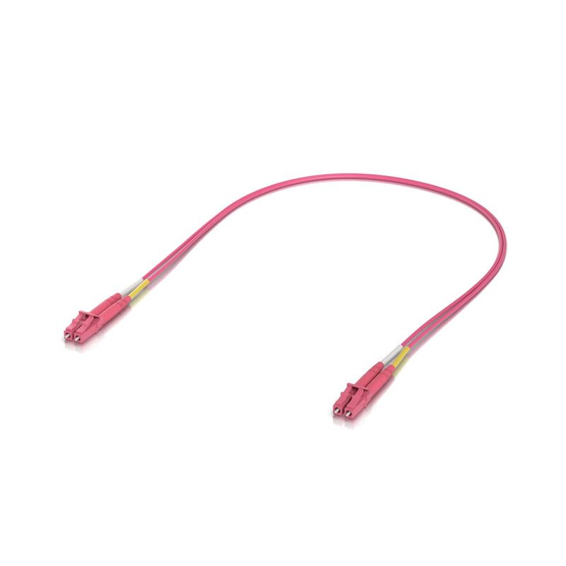 Ubiquiti Indoor OM4 Multi-mode Fiber, Duplex LC UPC Connectors, Fiber Patch Cable, 1M, 50-pack
