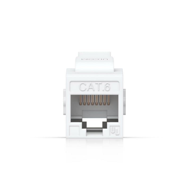 Ubiquiti Cat6 Keystone Coupler, 12-Pack, White, Pass-Through Cat6 Keystone Coupler For Connecting Pre-Terminated Ethernet Cables Seamlessly.