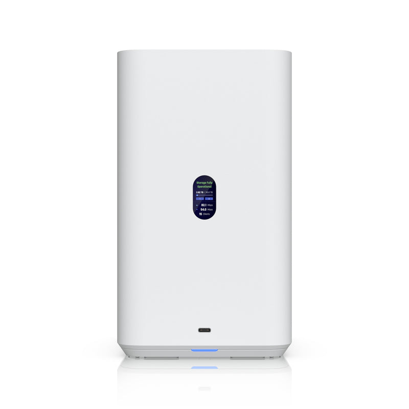 Ubiquiti UNAS 2, White, UniFi Network Attached Storage (2) 3.5' HDD Bays, 2.5 GbE Networking, USB-C Connectivity, Included PoE++ Adapter, Compact Foot