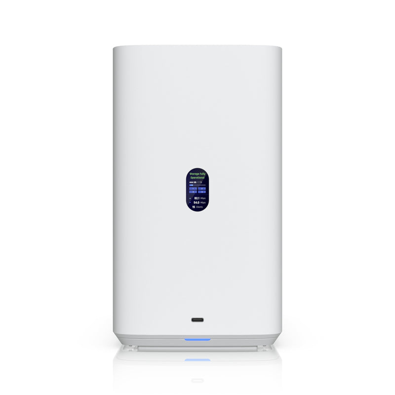 Ubiquiti UNAS 4, White, UniFi Network Storage (4)2.5/3.5' HDD Bays,(2)M.2 NVMe SSD Cach Slot,2.5 GbE, USB-C Connect, PoE+++ Adapter, Compact Footprint