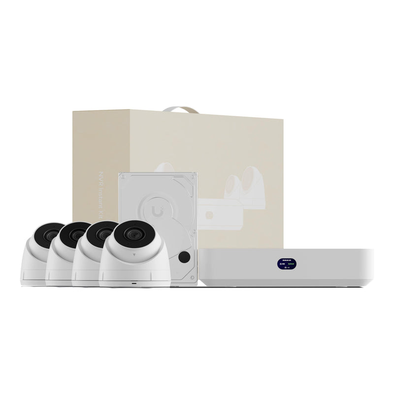 Ubiquiti Network Video Recorder Instant Kit, Compact UniFi Protect NVR Kit, (1)UniFi Protect NVR Instant, (4)G5 Turret Ultra Cam(1)1TB HDD, Fast Setup