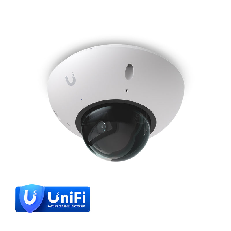 Ubiquiti G6 Dome,White,All weather,Vandal-proof 4K PoE Camera,1/1.8 8MP Image Sensor,Multi-TOPS AI Engine,Longrange IR NightVision*Avail for Deal Reg*