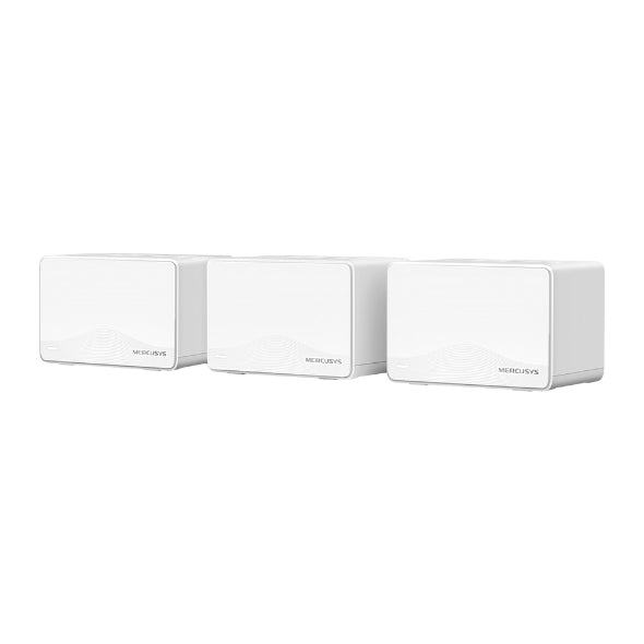 Mercusys Halo H25BE(3-pack) BE3600 Whole Home Mesh Wi-Fi 7 System, 650mÂ²,  688 Mbps at 2.4 GHz, 2880 Mbps at 5 GHz, MLO, 4096-QAM, OFDMA, EHT160 on 5