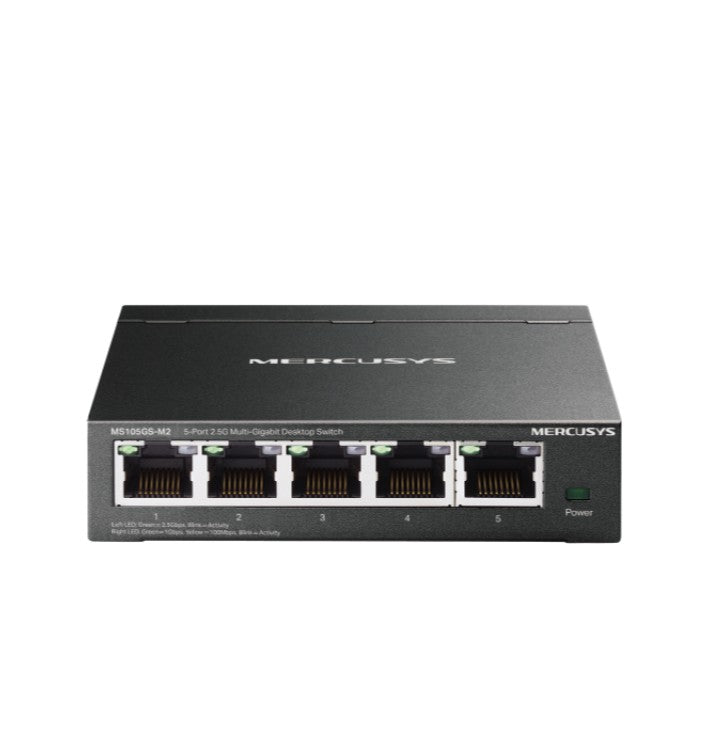 Mercusys MS105GS-M2 5-port 2.5G Multi-Gigabit Desktop Switch,  5Ã— 2.5G RJ45 Ports