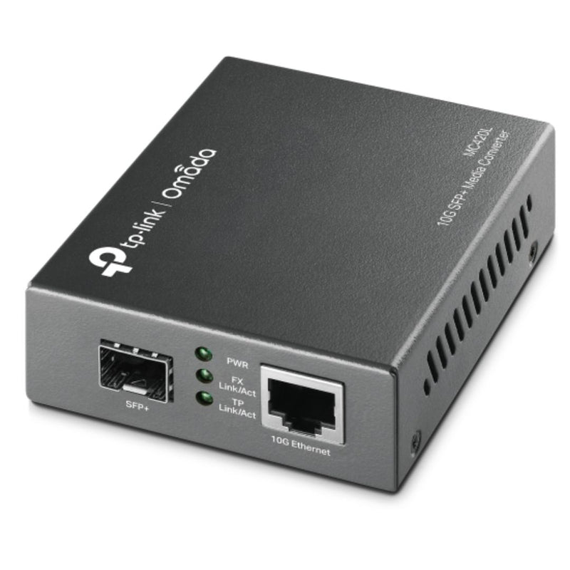 TP-Link MC420L Omada 10G Multi-Gigabit SFP Media Converter, 1Ã— 1G/2.5G/5G/10Gbps Auto-Negotiation RJ45 ports supporting Auto-MDI/MDIX