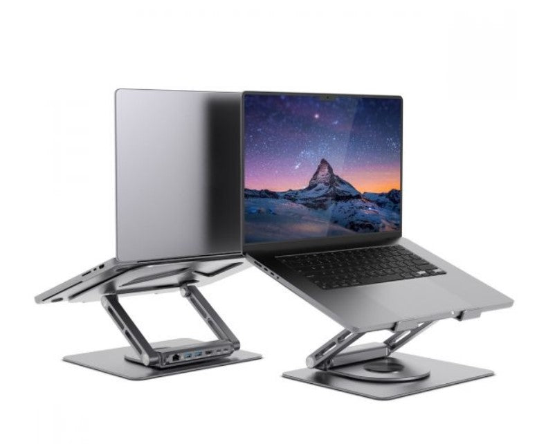 mbeatÂ® Stage S12 Rotating Laptop Stand with USB-C Docking Station Fle ...