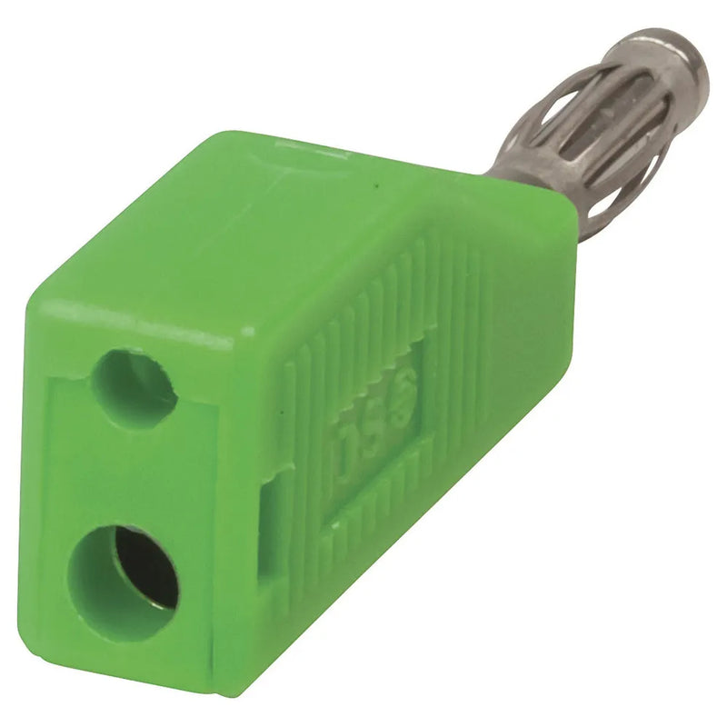 Green Quality Banana Plug - Piggy Back