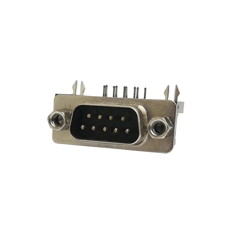 Right Slanted Plug In Right Angled D9 Plug with PCB Mount — Universal Electronics