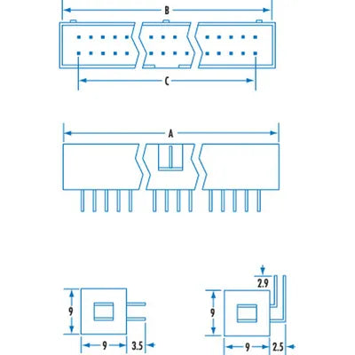 10 Pin IDC Vertical Header