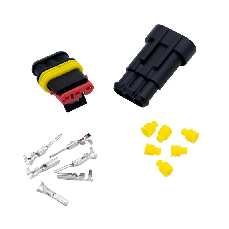 Automotive Waterproof FS Plug and Socket Set - 3 way