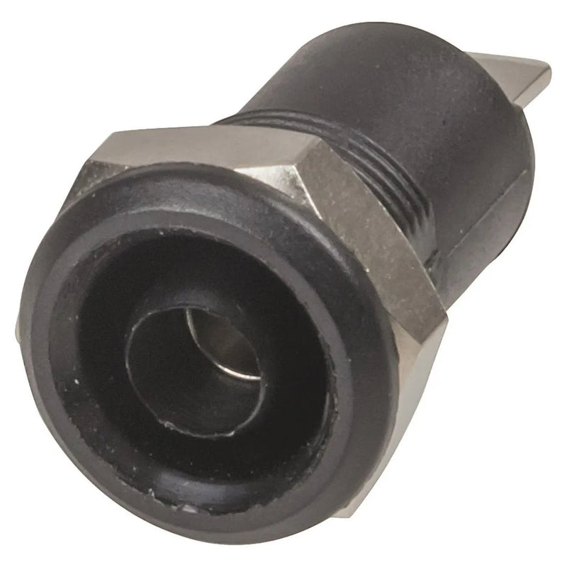 4mm Panel Mount Banana Socket - Black