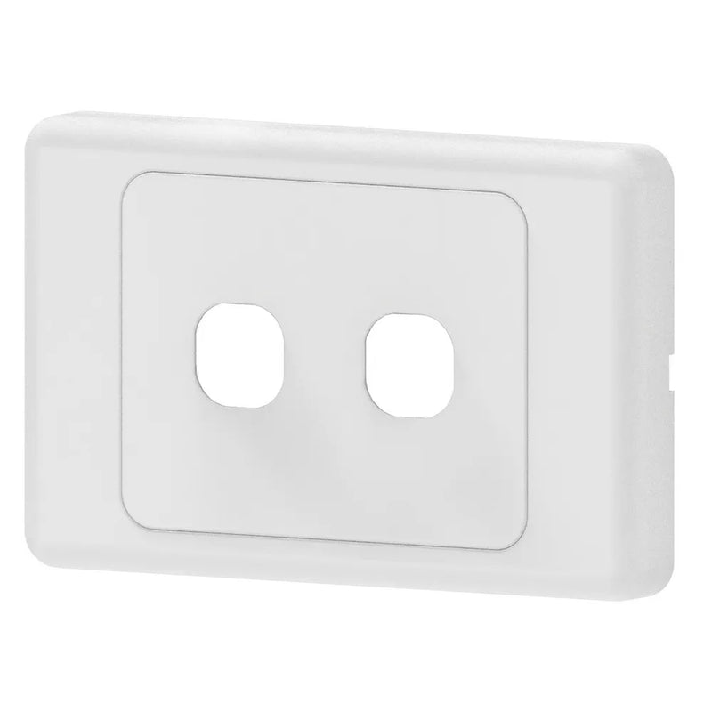 Mains 2 Gang Grid Plate