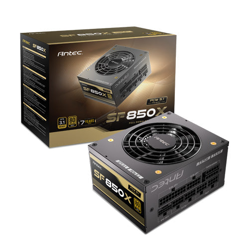 Antec SFX 850w 80+ Gold, Fully-Modular, ATX 3.1, PCI-E 5.1, 92mm Silent Fan, Japanese Caps, Zero RPM, Compact Power Supply, PSU,7   2024