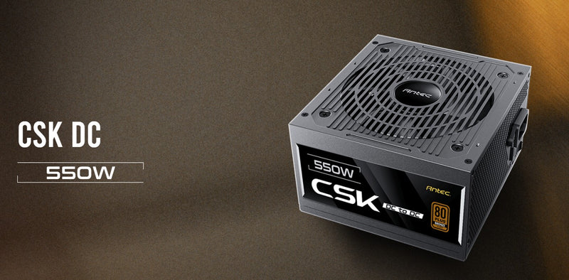 Antec CSK550DC 80+ Bronze 2x PCIE 5.1, Continuous Power, DC to DC, Flat Cables, 5Yrs   . CircuitShield, Thermal,Reliable Value Power Supply