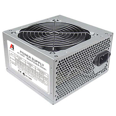 Aywun 500W Retail 120mm FAN ATX PSU. 1x 6PIN PCI-E, 24PIN ATX. Easy to Install, 2 Years Peace of Mind