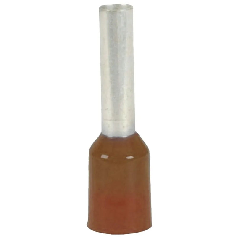 Brown Ferrule Crimp Terminal 4AWG Pack of 5