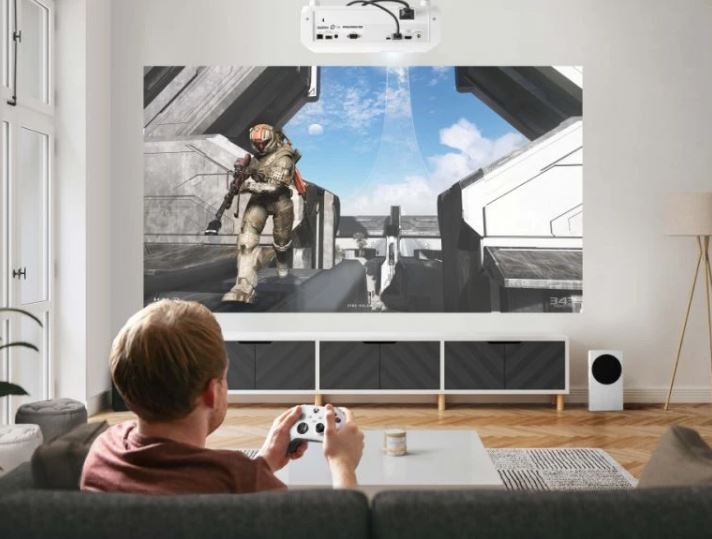 ViewSonic PX749-4K, Long Throw True 4K, 4.2ms & 240hz refresh rate, up to 300' display, 4,000 ANSI Lumens 4K, HDR, USB-C, Professional Projector,3YARW