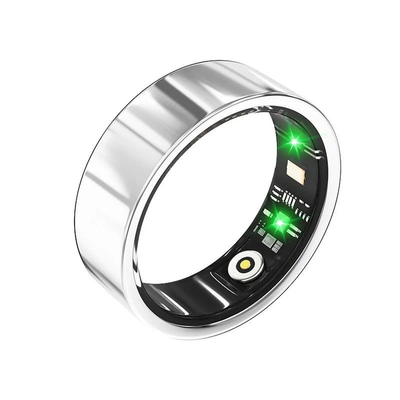 Smart Ring with Charging Case - Small, Silver