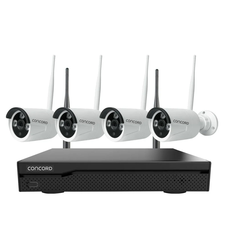 Concord 10 Channel WiFi NVR Kit with 4 x 5MP Bullet Cameras IP66 V4