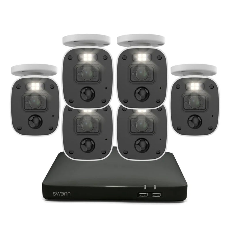 Swann 8Ch 2K DVR Security System kit with 6 x 2K bullet cameras SWDVK-8468062KMQB-AU